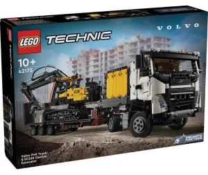 Фото конструктор lego technic грузовик volvo fmx и электрический экскаватор ec230 2274 детали (42175)