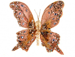 Фото елочное украшение lefard бабочка 7x9см (66-143)