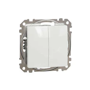 Перемикач двоклавішний Schneider Sedna Design SDD111108 білий