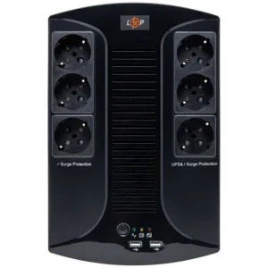 Джерело безперебійного живлення LogicPower LP 850VA-6PS 595Вт (4325)