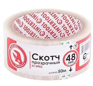 Скотч Intertool 48ммх50м 44мкм прозорий (KT-0902)