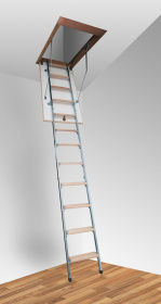 Чердачная лестница Altavilla Termo Metal 4S Pino 80x80 h265см