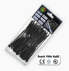 Хомути пластикові BRADAS UV BLACK 3,6х200мм 100шт (TS1136200B)