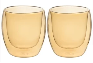 Набір кухлів з подвійними стінками Le Glass Amber 298мл 9,5см 2 предмети (605-007)