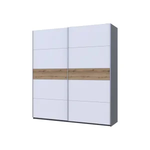 Фото шкаф купе doros g-caiser графит/белый вставка дуб эвок 220х60х240см (44900286)