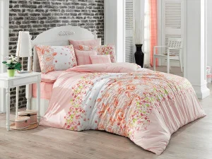 Комплект постільної білизни Majoli Mona v4 Somon 200x220см (BT_010078258)