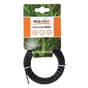 Косильная леска SEQUOIA d1,6мм длина 15м витой квадрат (TL1.6-L15-Profi)
