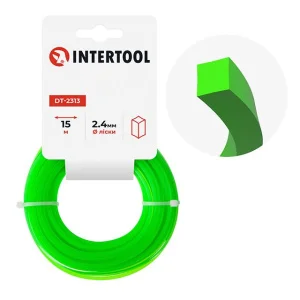 Леска для триммера Intertool квадрат 2,4ммх15м (DT-2313)