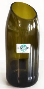 Ваза Mazhura скляна зі скосом 19,5см, d7,5см (mz708122)