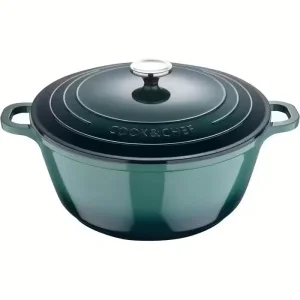 Каструля з кришкою Bergner Excalibur зелена, 28см, 5,8л (BG-36102-GR)
