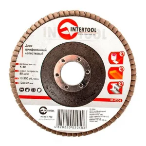 Круг шліфувальний Intertool пелюстковий 125x22мм P40 (BT-0204)