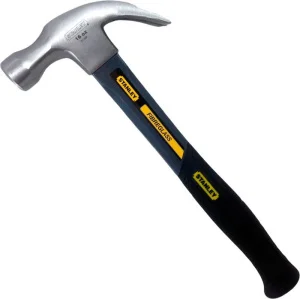 Молоток-обценьки Stanley Grey Fiberglass Curve Claw вага 450гр 1-51-529