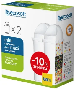 Комплект картриджів Ecosoft покращений для фільтр-глечиків Ecosoft та Наша Вода 2шт (CRVK2ECO)