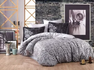 Комплект постільної білизни Hobby Exclusive Sateen Elvira чорний 200x220см євро (146327)