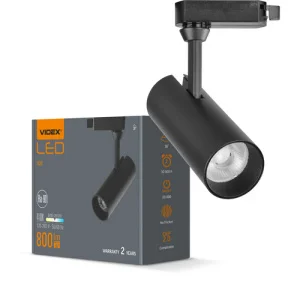 Фото led светильник трековый videx 10w 4100k черный (vl-tr04-104b)