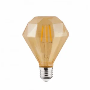 Фото лампа филамент horoz electric rustic diamond-4 4w е27 2200к 360lm (001-034-0004-010)