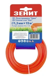Леска для триммера Зенит Звезда 1,3мм/15м (40113015)