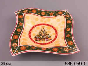 Блюдо фігурне Lefard Новорічна колекція 29 см 586-059-1
