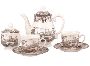 Фото чайный сервиз claytan ceramics пимберли браун на 6 персон (910-059)