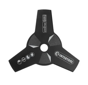 Ніж для мотокоси Intertool 3-х зубчастий 255х25, 4х1, 4мм (DT-2250)