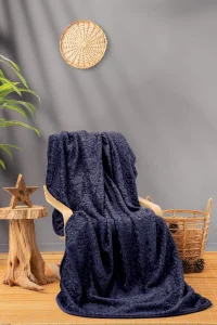 Плед Cotton box Emboss Lacivert 220x240см (CB_02007749)