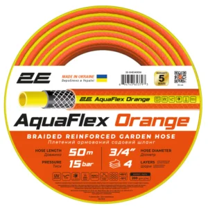 Шланг садовий 2Е AquaFlex Orange 3/4“ 50м (2E-GHE34OE50)