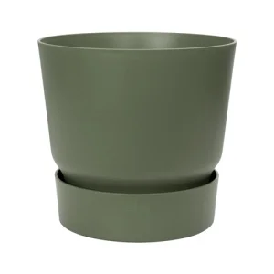 Горщик Elho Greenville round зелений 18см (493400)