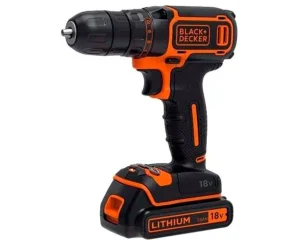 Шуруповерт-дриль акумуляторний+2 акумулятори BLACK+DECKER BDCDC18KB-QW