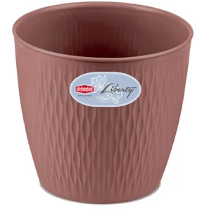 Фото горшок stefanplast liberty круглый розово-коричневый 30x27см 14,2л (87325)