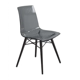 Фото стул papatya x-treme-s wox 38 прозрачный дым, бук венге лак (3045)