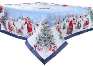 Новорічна скатертина Lefard Home Textile Village з люрексом 100х100см (716-037)