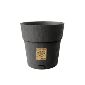 Фото горшок с автополивом stefanplast ethica графит 25x25см 7,5л (68101)
