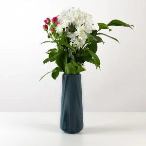 Ваза декоративна MVM DH-FLOWERS-05 70х67х230мм синя (DH-FLOWERS-05 DARK BLUE)
