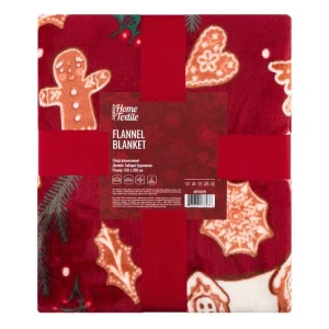 Фото плед ardesto christmas flannel имбирные домики 160x200см (art0121pb)