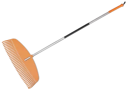 Грабли пластиковые Bradas TQ 35 зубца, с алюминиевым черенком TQ-G35TA