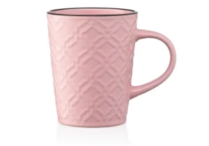Чашка Ardesto Relief рожева 320мл (AR3474P)