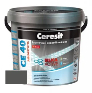 Суміш для заповнення швів Ceresit до 6 мм сірий 07 CE 40 Aquastatic 5 кг