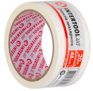 Стрічка малярська Intertool біла 48ммх20м (DM-4821)