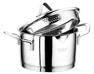 Каструля O.M.S. 18x10см 2,4л з кришкою (OMS 2039-18-2,4л)