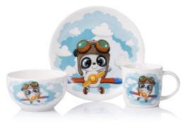Фото набор детской посуды ardesto panda pilot 3 предмета (ar3451ps)