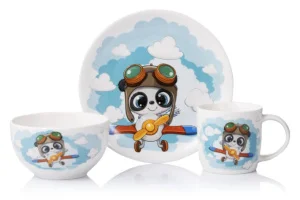 Набір дитячого посуду Ardesto Panda pilot 3 предмети (AR3451PS)