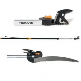 Телескопический садовый сучкорез Fiskars UP86 + пила для сучьев Fiskars UP80 (115562)