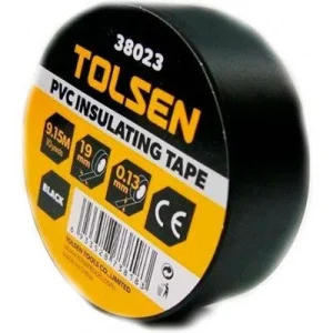 Ізоляційна стрічка Tolsen 19ммх9,2м чорна 0,13мм (38023)