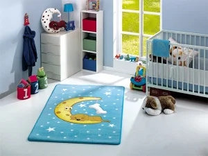 Фото коврик в детскую комнату confetti moon blue (ct_110083411)