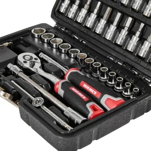 Набір головок торцевих з тріскачкою Vitals 1/4“ 46 предметів (186167)