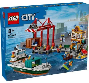 Фото конструктор lego city морская гавань с грузовым судном 1226 деталей (60422)