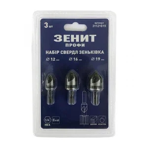 Набір свердл Зеніт зеньківка 3шт (31121619)