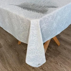 Скатертина Прованс Ельза Біле срібло 220x132см (016500)