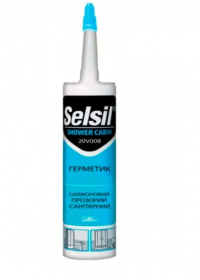 Герметик силиконовый SELSIL санитарный, прозрачный, 310 мл (20V008)