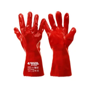 Рукавиці кислотостійкі Mastertool PVC покриття 10,5" 350мм (83-0502)